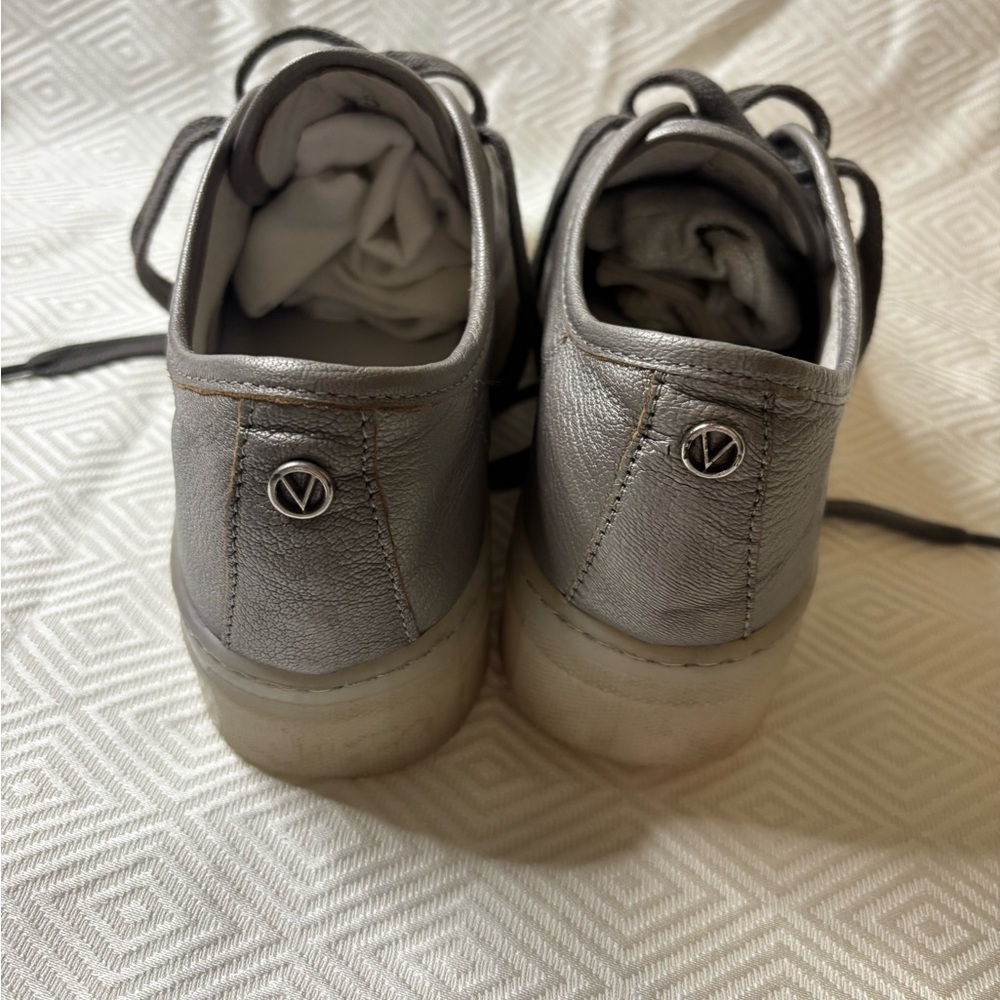 Valentino  platform women’s silver Gray Sneakers size 7.5 - Picture 6 of 15